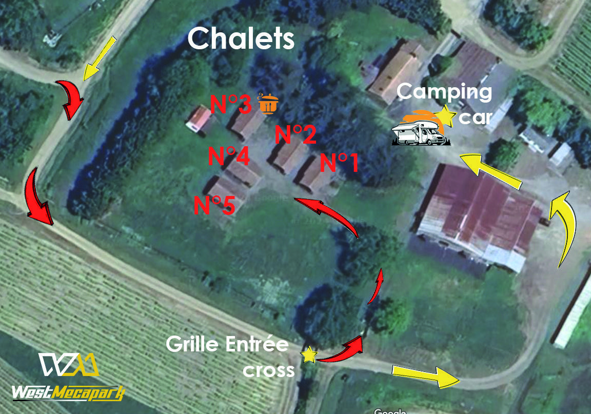 Plan d'accés pour les camping-cars
